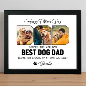 Custom Photo Happy Father's Day Best Dog Dad Picture Frame Gift For Father's Day HO82 893970