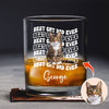 Custom Photo Best Dog Dad Ever Rock Glass - Father’s Day Gift for Dog & Cat Owners HA75 921374