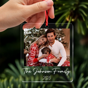 Custom Photo Acrylic Ornament Christmas Gift For Couple LM32 895767