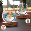 Custom Pet Photo Christmas - Personalized Round Acrylic Frame Block TH10 894407