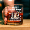Custom Dog Happy Father’s Day To Our Amazing Dad Whiskey Glass Gift For Dog Dad HO82 902508