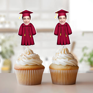 Custom Photo Senior Graduation Decoration Cupcake Toppers For Party TH10 892495