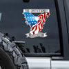Custom Family Name American Eagle Flag In God We Trust Car Window Decal Sticker LM32 897903