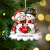 Personalized Snowman Couple 3D Effect Acrylic Christmas Ornament LM32 669863