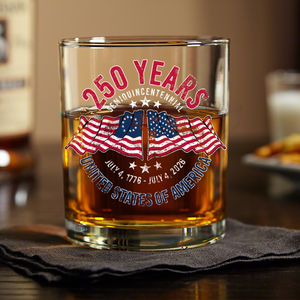 American 250 Years Semiquincentennial – Patriotic Gift 2026 Whiskey Glass LM32 895269