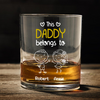 This Grandpa Belongs To Us Whiskey Glass Personalized Gift For Family HO82 894762