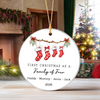 Personalized First Christmas As A Family Ceramic Ornament, Special Keepsake For The Family TH10 171449
