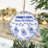 Personalized Family Love Knows No Distance 3D Inflated Effect Ceramic Ornament CH07 899062