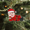 Custom Photo Cute Santa Claus Acrylic Ornament Christmas Gift For Family CH07 896354