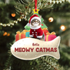 Custom Cat Photo Meowy Catmas 3D Effect Christmas Acrylic Ornament LM32 895919