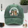 Protected By Human Dog Photo Ver 2 - Personalized Washed Denim Baseball Cap LM32 893953