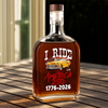 Custom Car Photo I Ride for America 250 Whiskey Bottle HA75 898220
