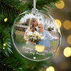 Custom Photo Always & Forever In My Heart Memorial Christmas Glass Ornament CH07 180180