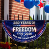 Custom Family Name 250 Year of Freedom USA Anniversary Non-Pleated Fan Flag CH07 910642
