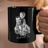 Personalized Dad and Kid Photo Black Mug Gift For Father's Day CH07 911356