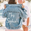 Personalized Name & Date Bridal Jean Jacket with Pearls - Wedding Gift HO82 904108