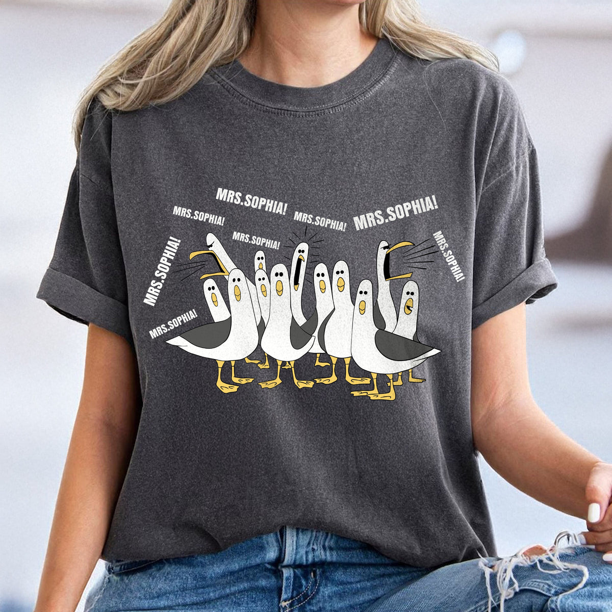 Custom Name Funny Seagulls Teacher Comfort Shirt CH07 911326