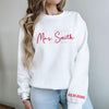Personalized Wedding Gift, Wifey Mrs Sleeve Embroidered Sweatshirt LM32 899657