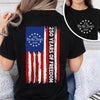 We the People T-Shirt, 250 Years of Freedom Betsy Ross Flag Back & Front Dark Shirt CH07 910528