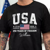 USA 1776-2026 250 Years Of Freedom Personalized Dark Shirt LM32 669205