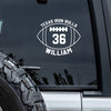 Personalized Football Player Car Window Decal Sticker CH07 910336