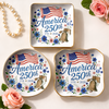 America 250th Anniversary 1776–2026 Floral Ring Dish – Patriotic Jewelry Tray Gift LM32 899509