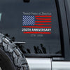 USA 250th Anniversary Car Window Decal Sticker TH10 896355