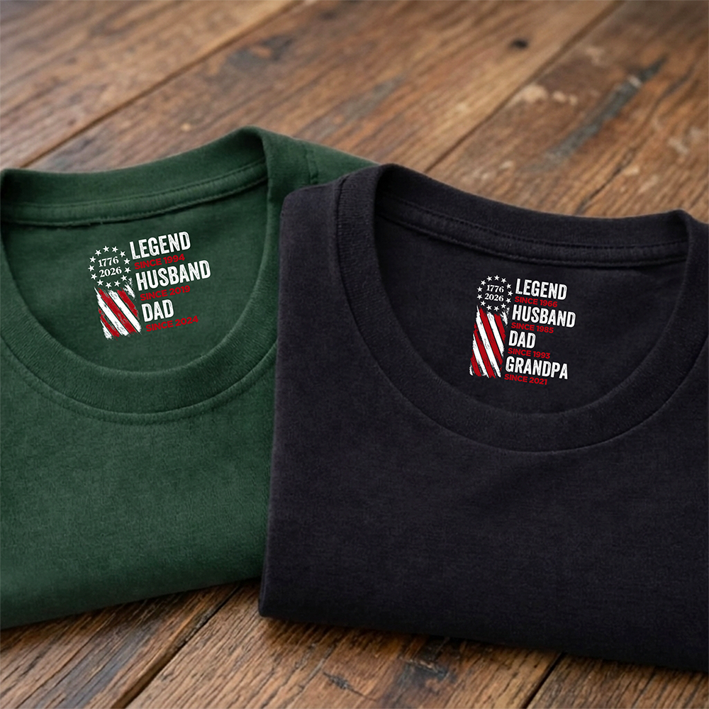 Personalized Legend, Husband, Dad And Grandpa Back Neck Shirt HO82 901816