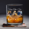 Custom Photo Congrats On Being My Dad, You Lucky Bastard Whiskey Glass CH07 895898