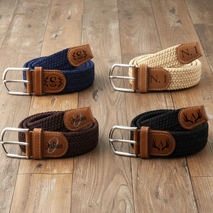 Custom Name Daily Wear Birthday Gift for Men Father Elastic Woven Belt TH10 898243