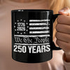 250 Years USA 250th Birthday 1776-2026 Eagle Flag Black Mug HO82 894578