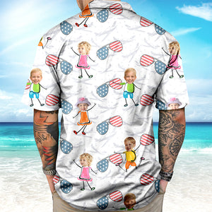 Custom Cute Face Baby Dancing Proud Of Top Dad Summer Vibe Hawaii Shirt LM32 893435