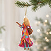 Dolly Pink Guitar Christmas Ornament, Country Music Legend Acrylic Ornament Gift HO82 903700