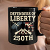 Defenders Of Liberty 250th Anniversary USA Black Mug HA75 897296