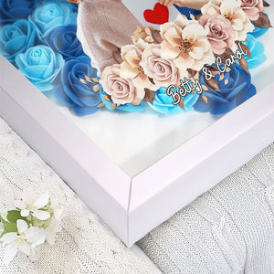 Custom Photo Mother And Daughter Forever Linked Together Personalized Flower Shadow Box Mother's Day Gift CH07 895470
