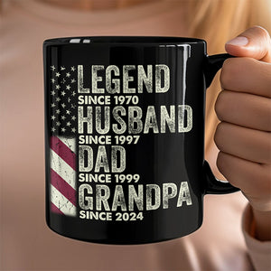 Personalized Legend Husband Dad Grandpa Black Mug TH10 892939