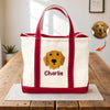 Custom Pet Face Embroidered Monogram Beach Bag HO82 894238