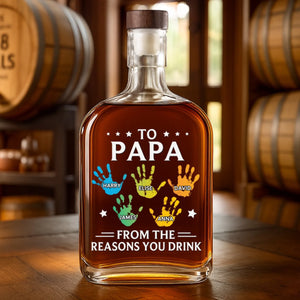 Custom Whiskey Bottle For Dad, To Dad From The Reasons You Drink, Father's Day Gift 177041