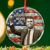 Charlie Kirk Legends Never Die Glass Ornament TH10 896371