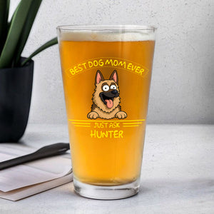 Personalized Best Dog Dad/Mom Ever Beer Glass Gift For Dog Lovers HO82 893726
