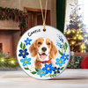 Custom Dog Photo & Name Christmas Ceramic Ornament HO82 903976
