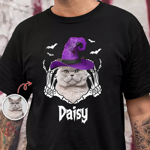 Custom Photo Halloween Dog Witch Dark Shirt HO82 900000