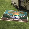 Custom Camping Patio Rug Welcome to Our Campsite Retro Mat For Camping Lovers CH07 896200