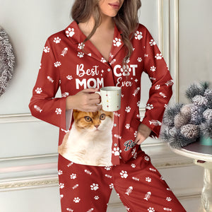 Custom Photo Best Dog Dad Mom Ever Pajamas For Pet Lovers CH07 899118