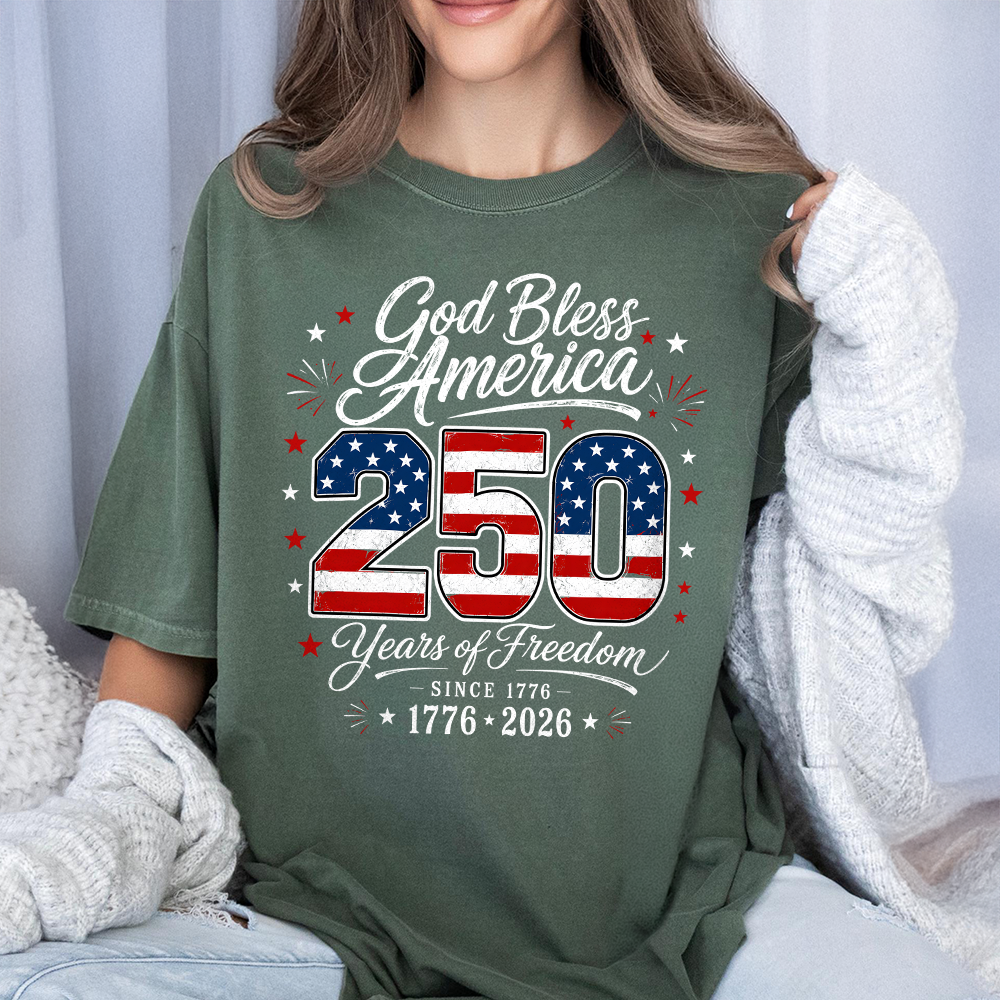 Personalized 250 Years of Freedom God Bless America 1776-2026 Comfort Shirt CH07 911884