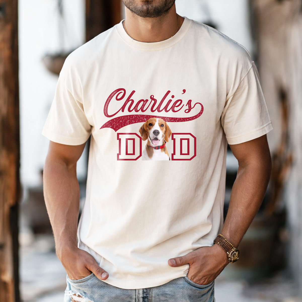 Custom Dog Photo Dad Mom Vintage Comfort Shirt HO82 903926