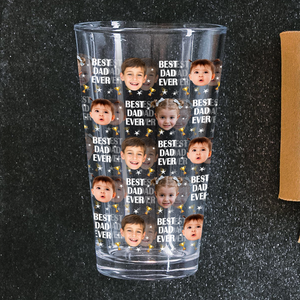 Custom Face Kids Photo, Best Dad Ever Beer Glass TH10 892715