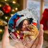 Custom Dog Cat Photo Metal Glass Ornament For Christmas TH10 894747