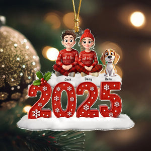 Personalized You, Me & The Dog Christmas Acrylic Ornament Christmas Gift HA75 897974