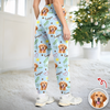 Custom Cute Dog Face Lovely Pattern Christmas Sweatpants For Dog Lovers LM32 895727